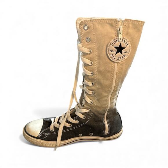 Woman 4.5 US Vintage Grey Ombré Sparkle Knee High Converse All Star Chuck Taylor - Picture 2 of 5